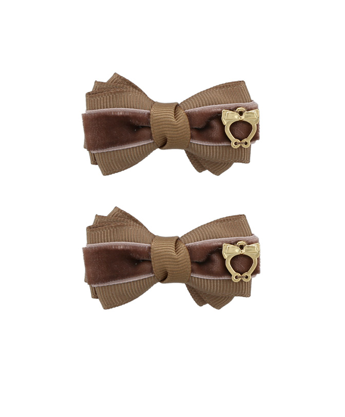 Baby Bow Clips Small – Chocolate Chip