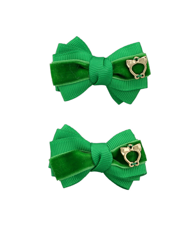 Baby Bow Clips Small – Emerald
