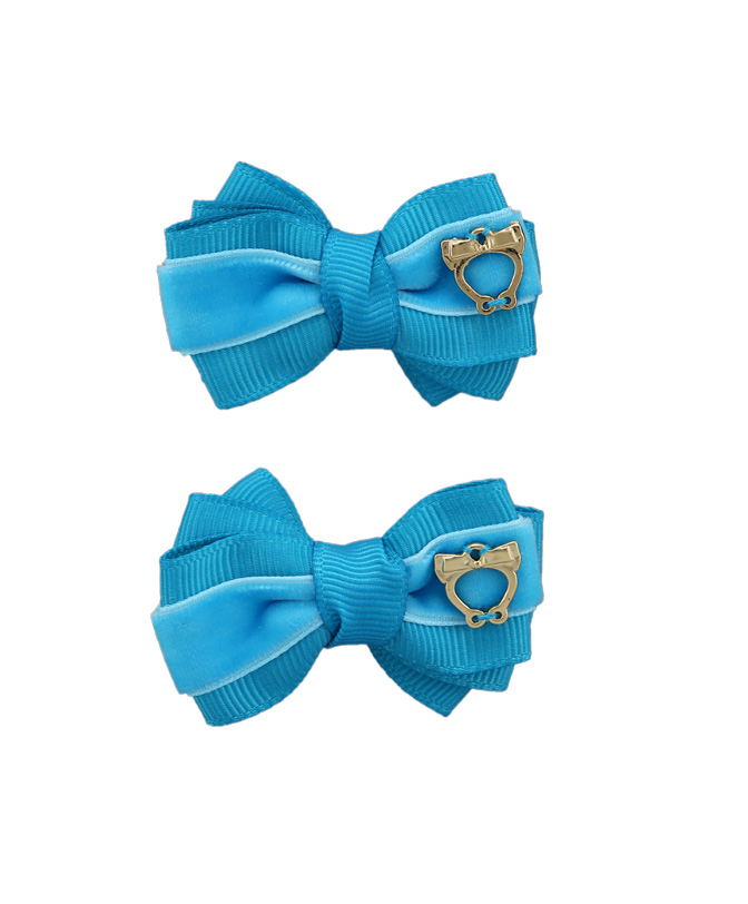 Baby Bow Clips Small – Island Blue