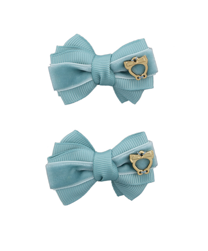 Baby Bow Clips Small – Nile Blue