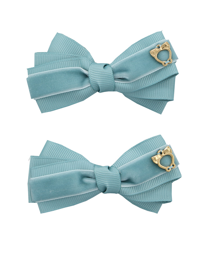 Baby Bow Clips Large – Nile Blue