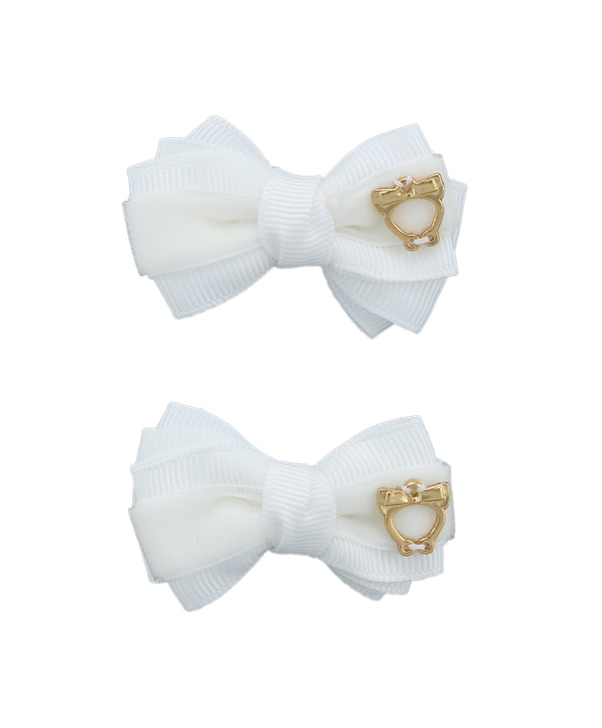 Baby Bow Clips Small – Off White