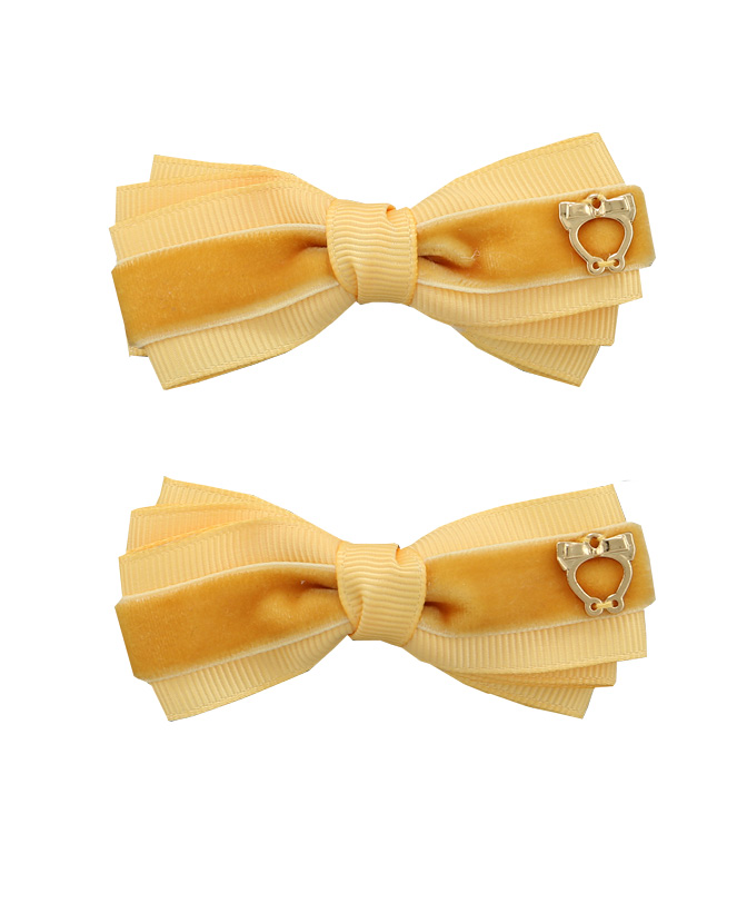 Baby Bow Clips Large – Old Gold