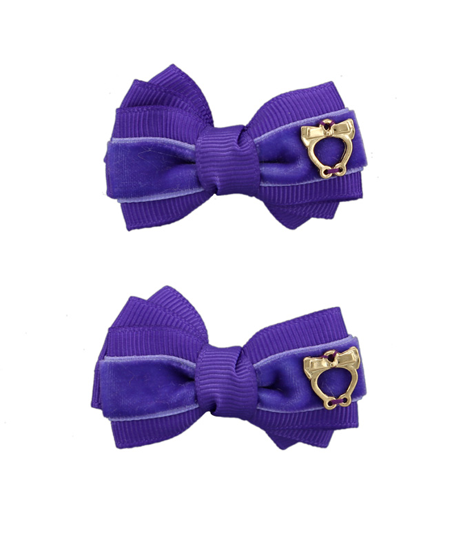 Baby Bow Clips Small – Regal Purple