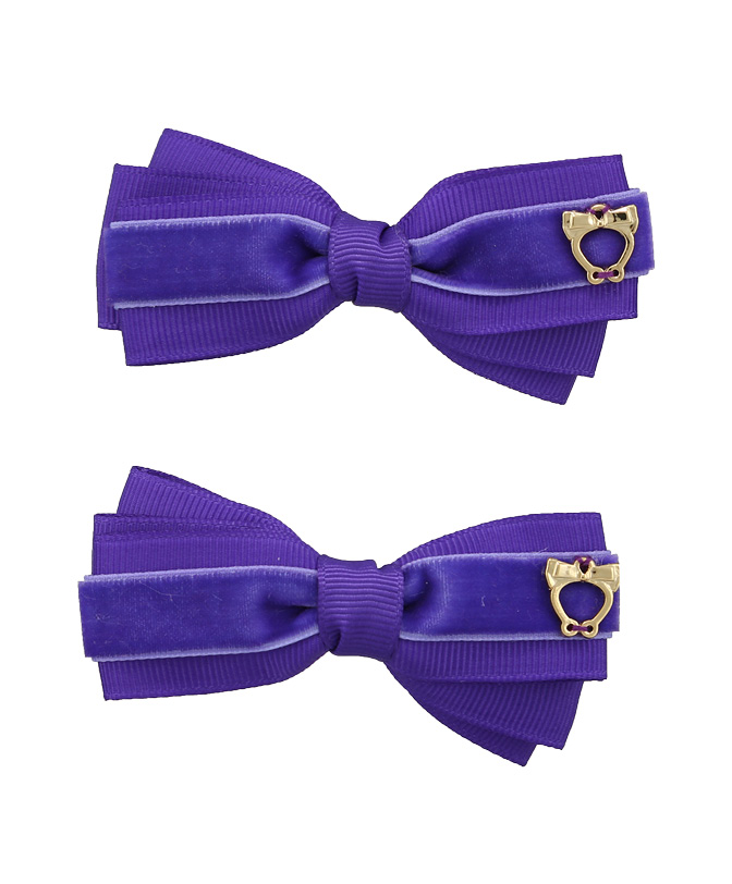 Baby Bow Clips Large – Regal Purple