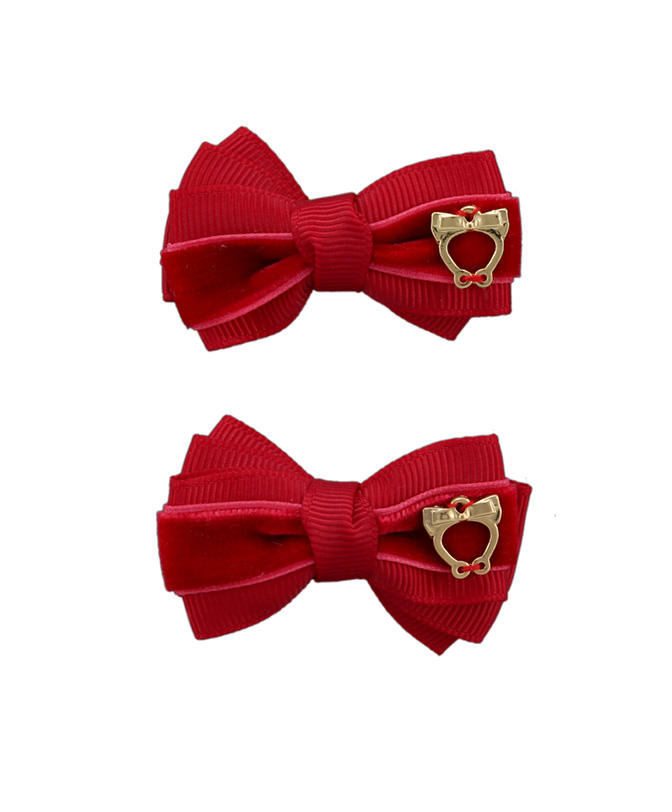 Baby Bow Clips Small – Scarlet