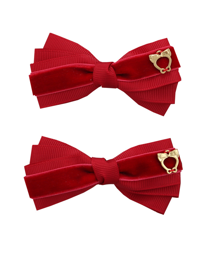 Baby Bow Clips Large – Scarlet