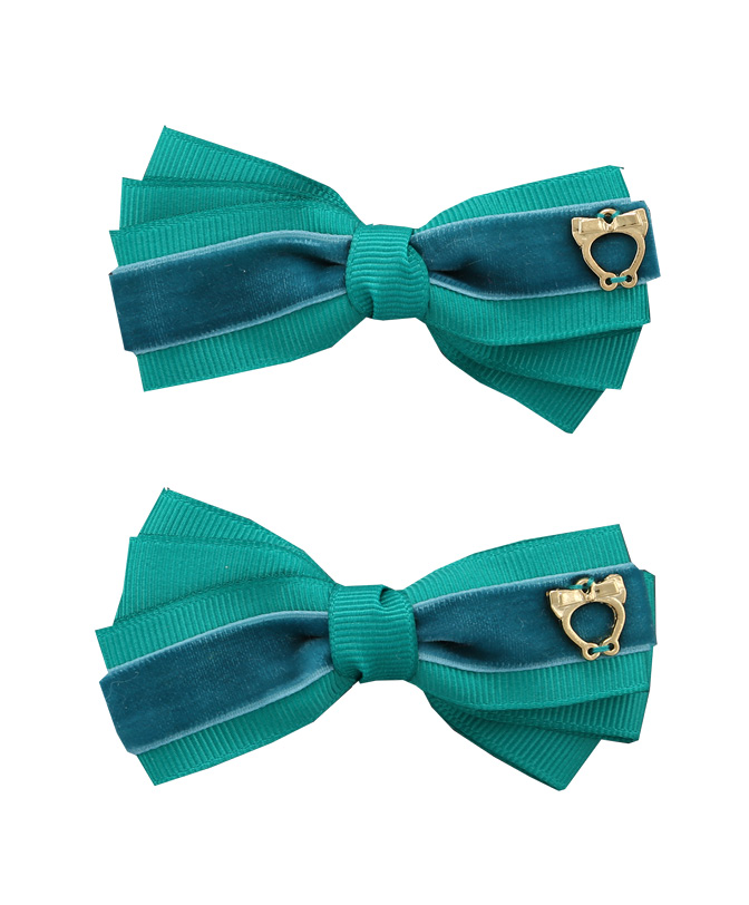 Baby Bow Clips Large – Teal