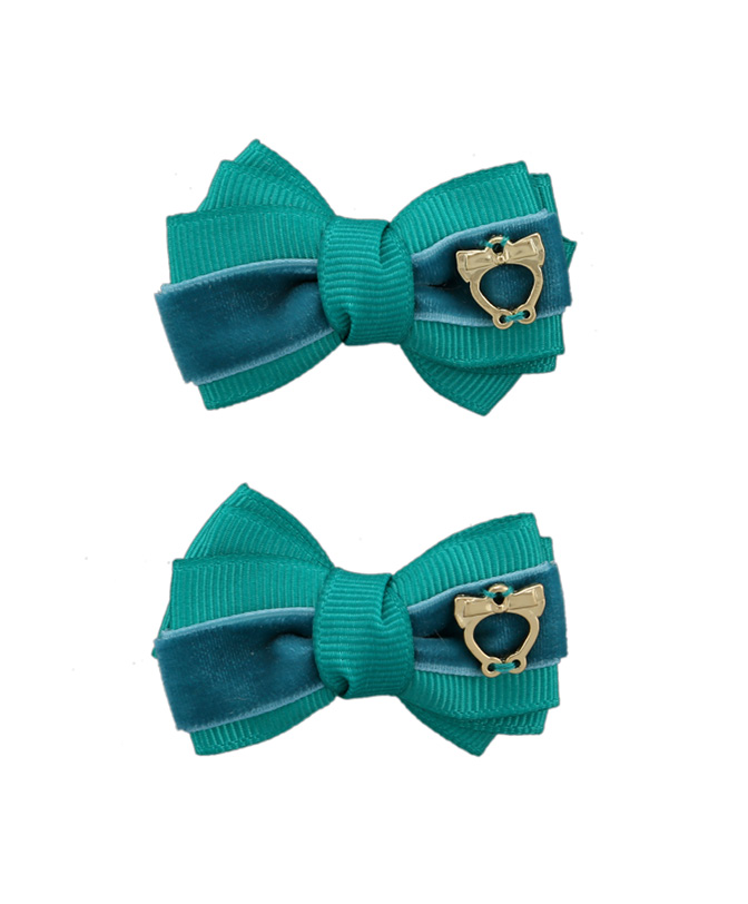 Baby Bow Clips Small – Teal